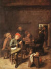 Adriaen Brouwer. Peasants Smoking and Drinking. c. 1635.